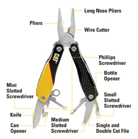 12-in-1 Multi Tool Yellow/Black Handle - Image 2