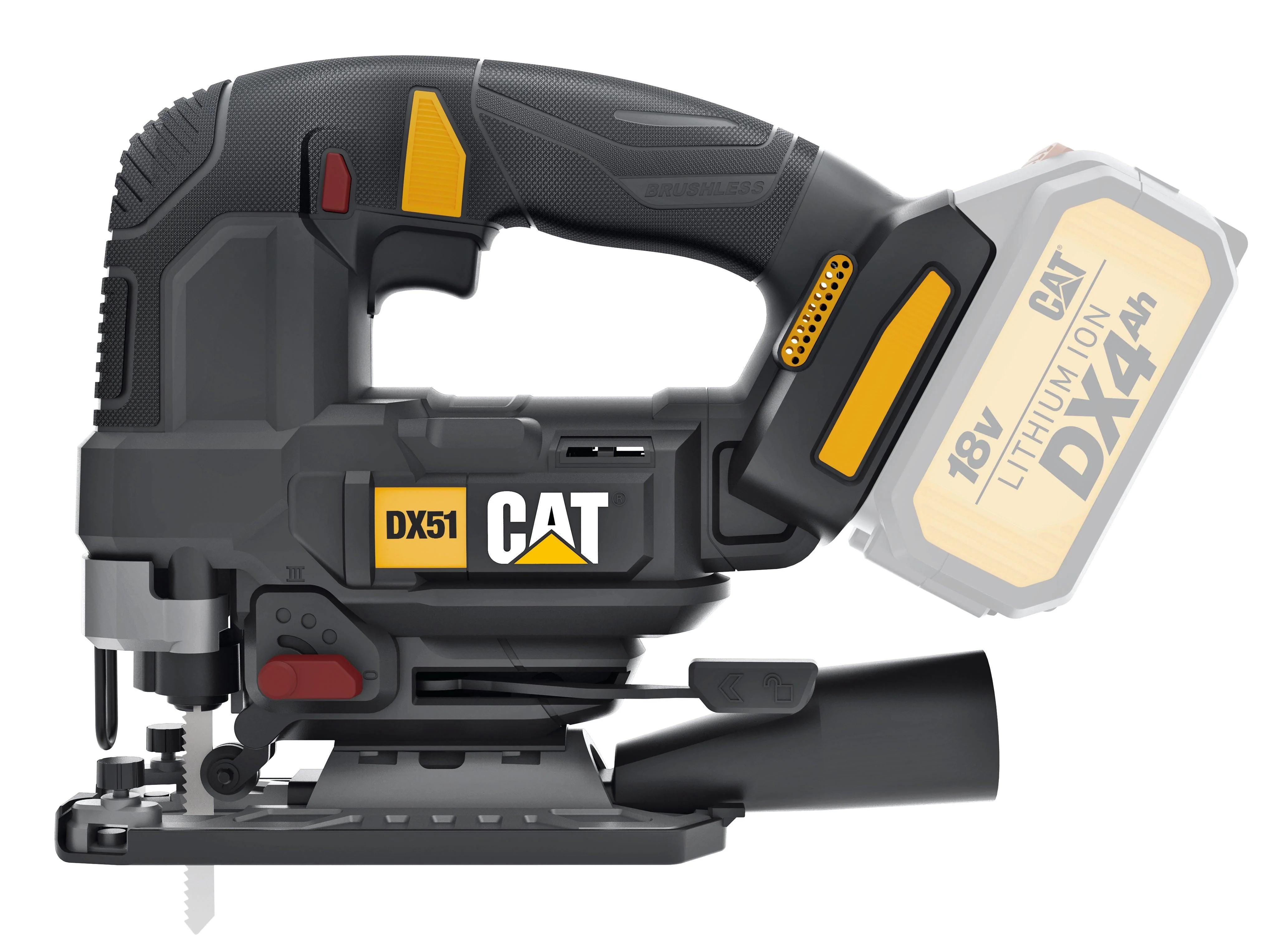 18V Brushless 1″ Cordless Jig Saw- Tool Only - Image 2