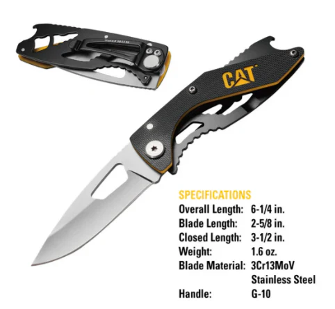 6-1/4" Folding Skeleton Knife with Bottle Opener and Polished Blade - Image 3