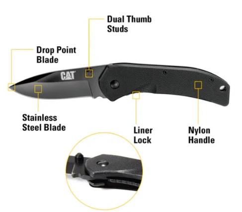 6" Drop Point Folding Knife - Image 2