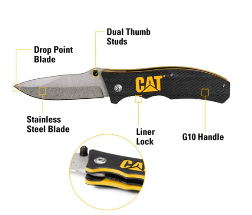 7-1/2" Drop Point Folding Knife - Image 2