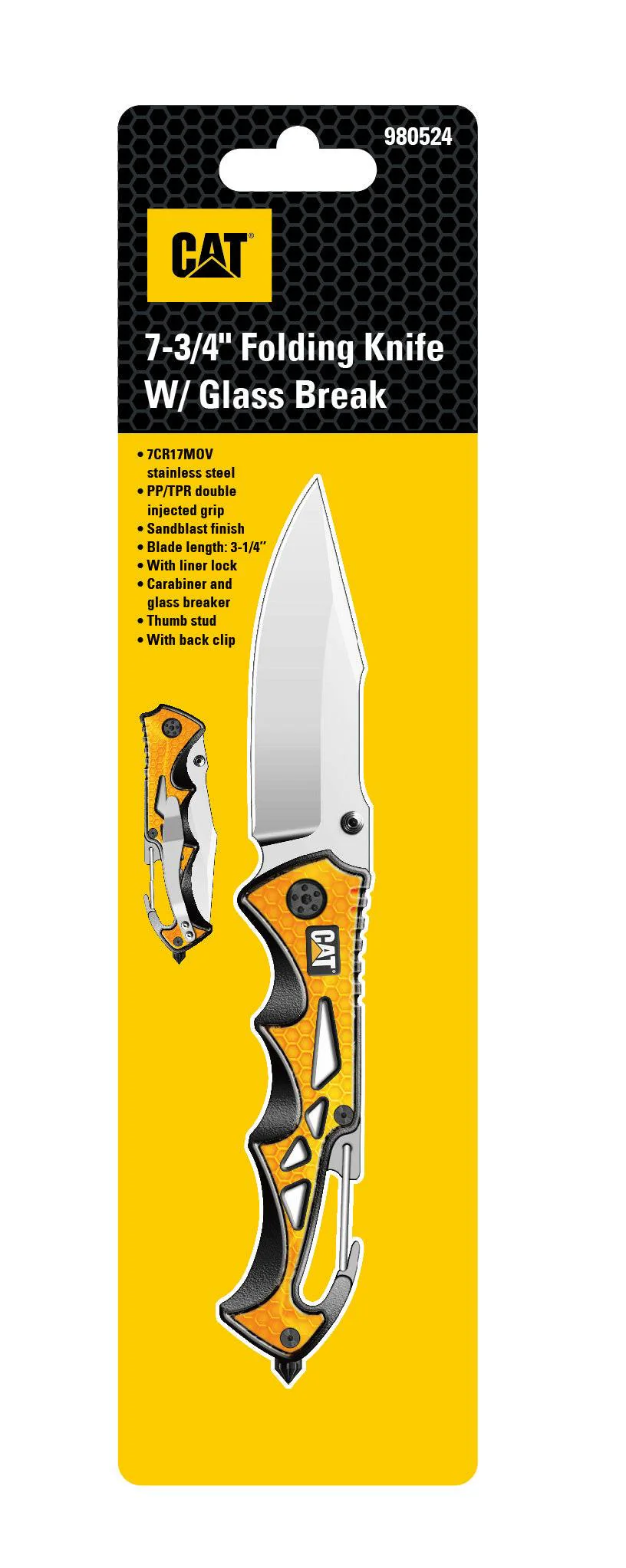 7" 3/4 Pocket Knife with Glass Breaker - Image 4