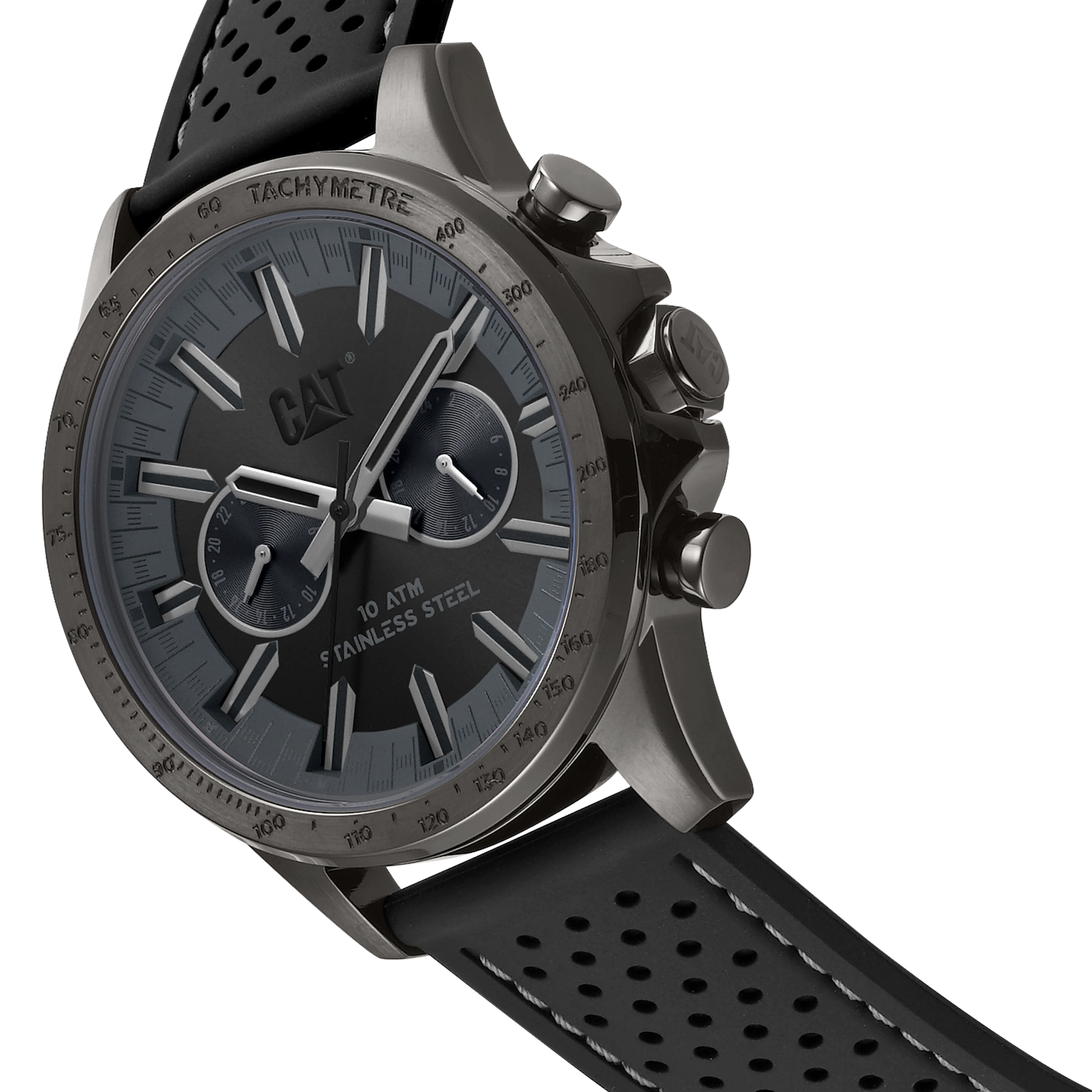 Boston Multi Watch Black Dial w/Black Silicone Strap - Image 2