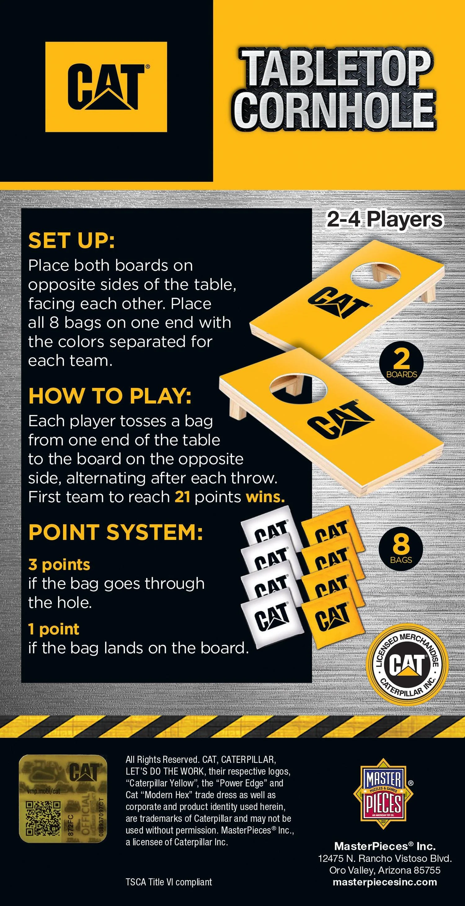 Caterpillar Tabletop Cornhole - Image 3