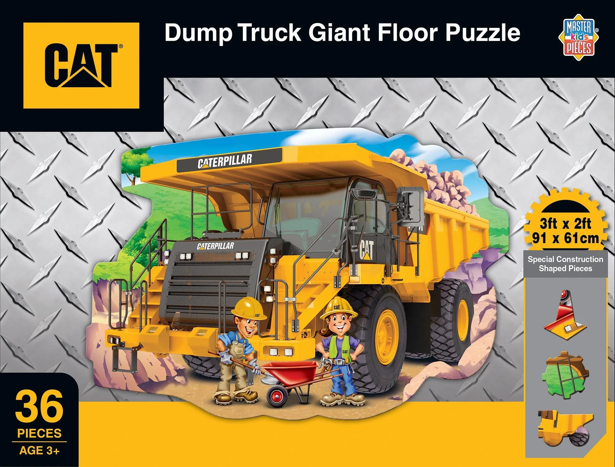 Caterpillar Dump Truck 36 Piece Floor Puzzle