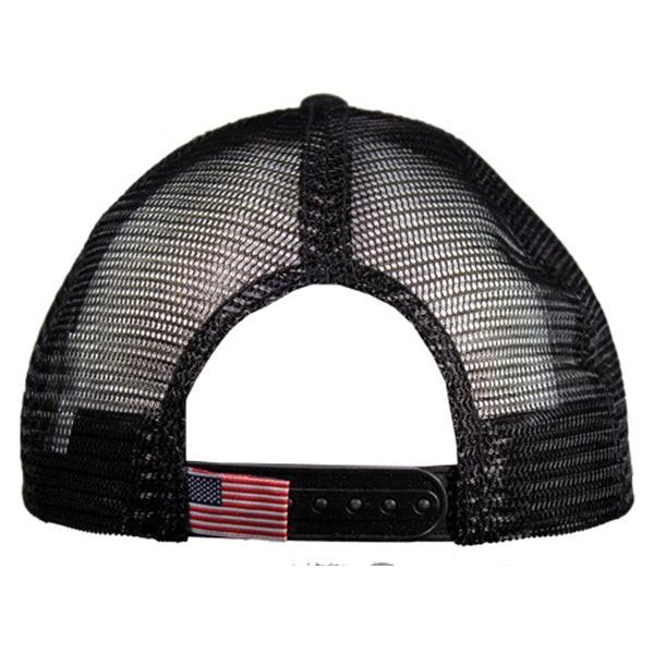 Classic Black Mesh Cap w/Flag on Back - Image 2