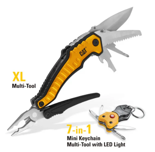 2 Piece XL Multi-Tool and Multi-Tool Key Chain with Light Gift Box - Image 2