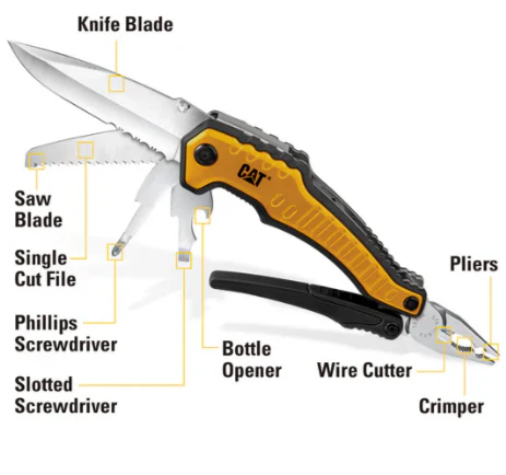 2 Piece XL Multi-Tool and Multi-Tool Key Chain with Light Gift Box - Image 3