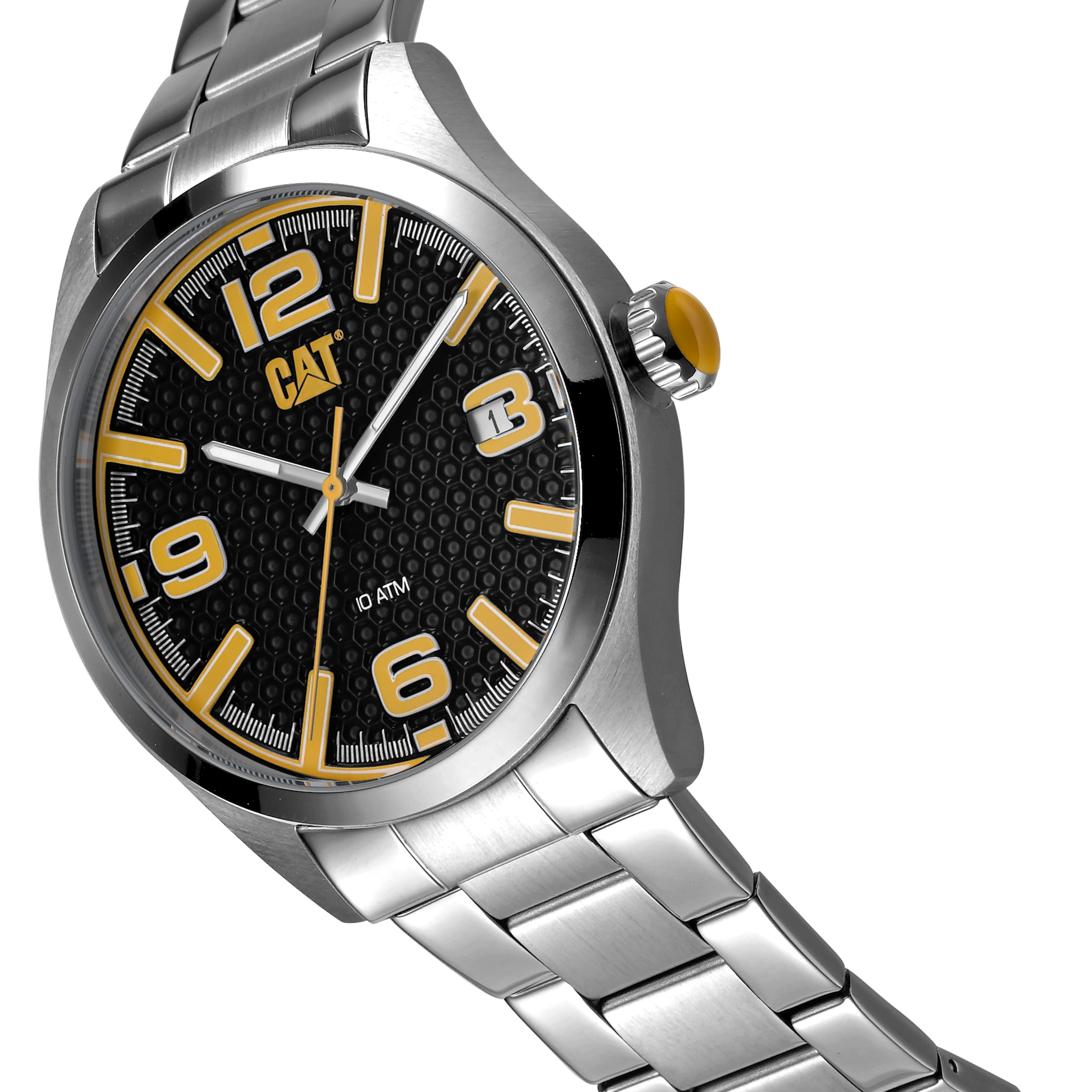 H-Dial Watch Black/Yellow Dial w/Stainless Steel Strap - Image 2
