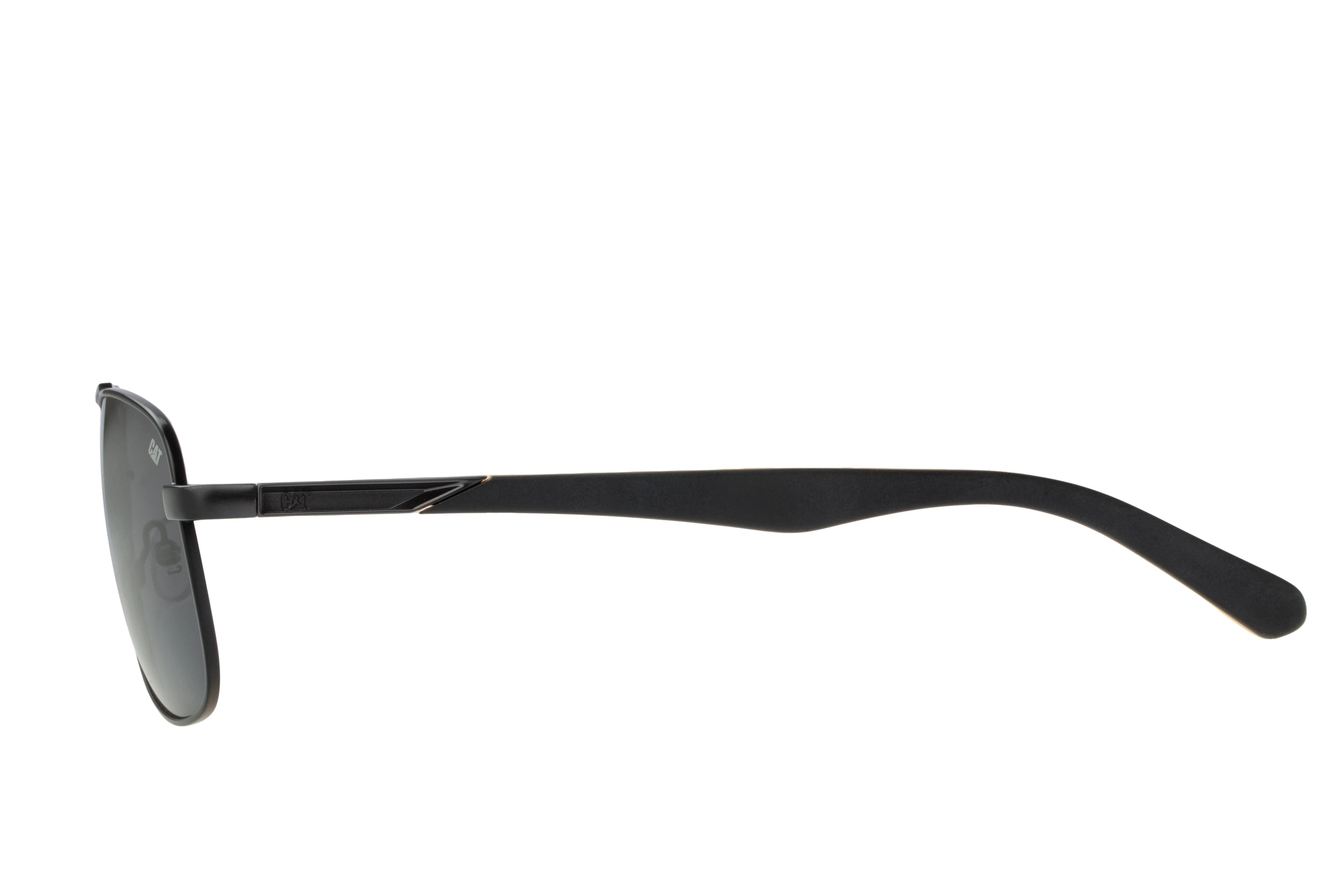 Metal Aviator XL Sunglasses Matte Black w/Smoke Lens - Image 3