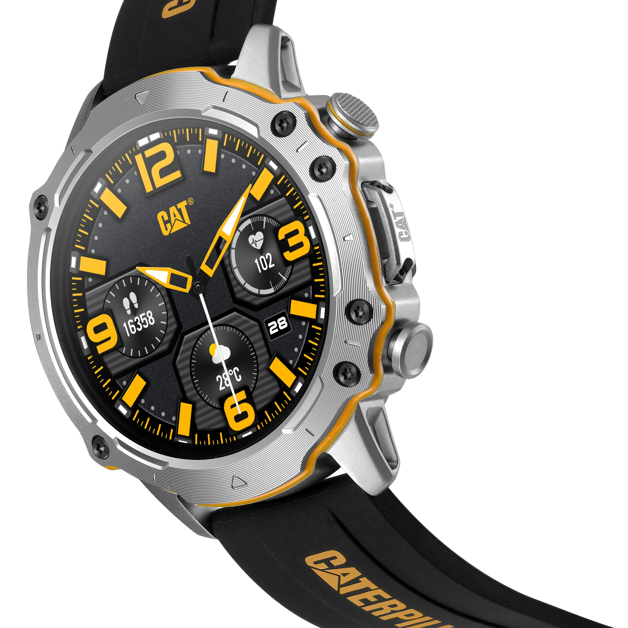Smart Watch Black Dial w/Silicone Strap - Image 2