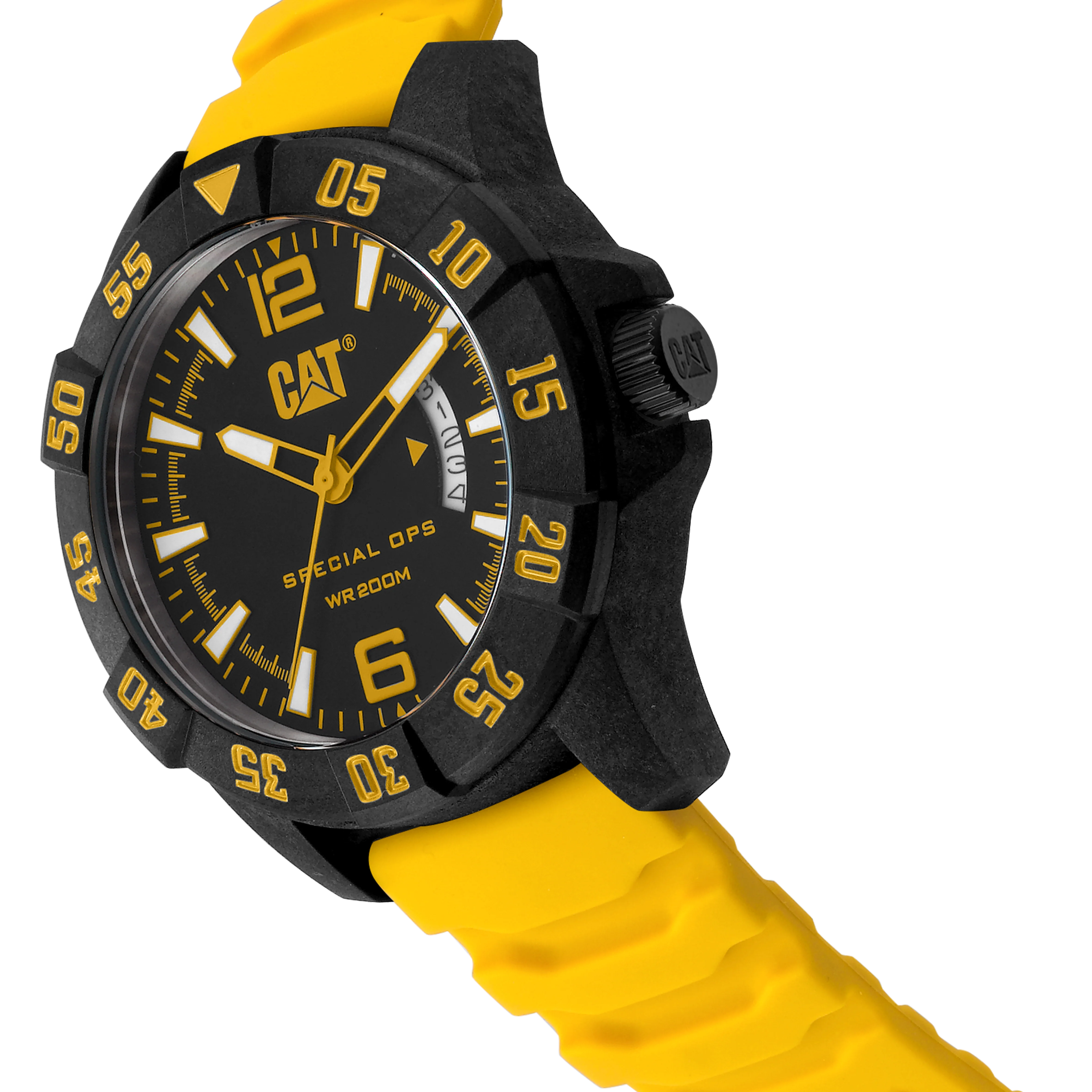 Special OPS 4 Watch Black/Yellow Dial w/Silicone Strap - Image 2
