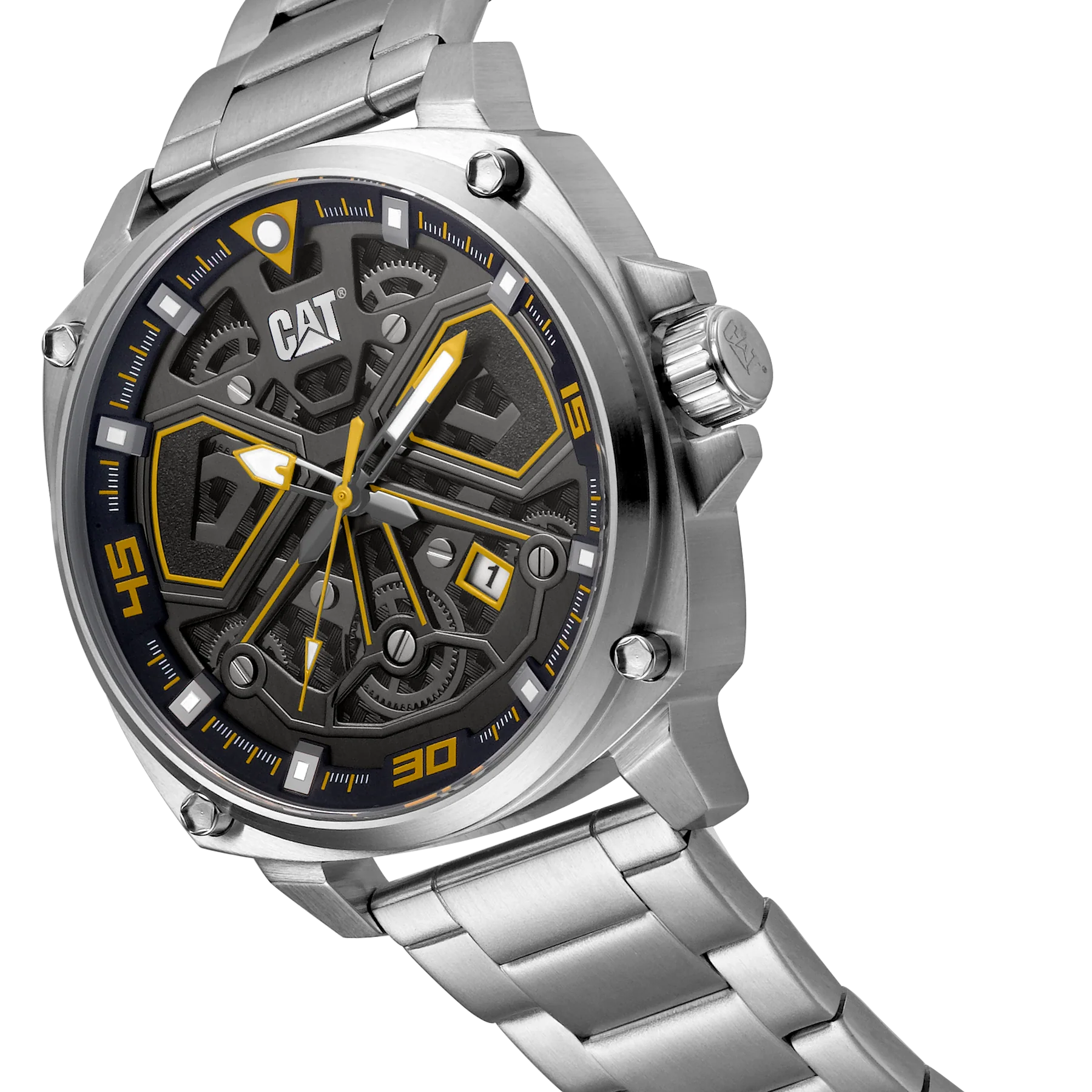 Tokyo Watch Black/Yellow Dial w/Stainless Steel Strap - Image 2